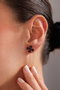Heliophilia Silver Pendientes NRZ999856 Plata de Ley 925 Baño de Radio Oro Rosa y Negro